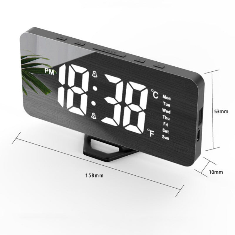 LED Mirror Digital Alarm Clock