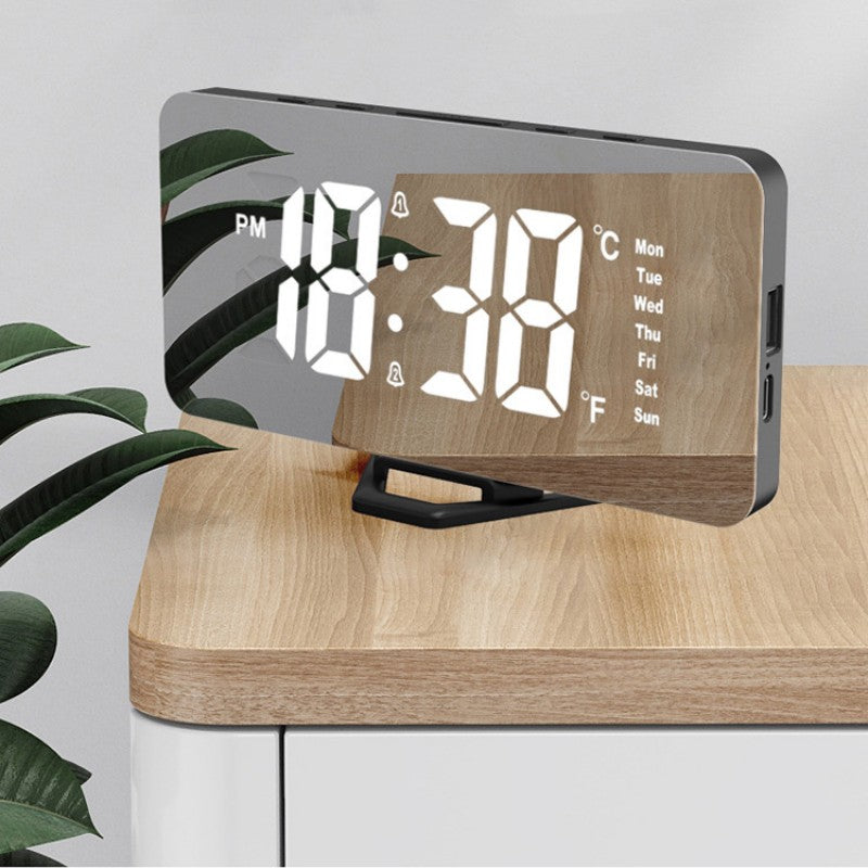 LED Mirror Digital Alarm Clock