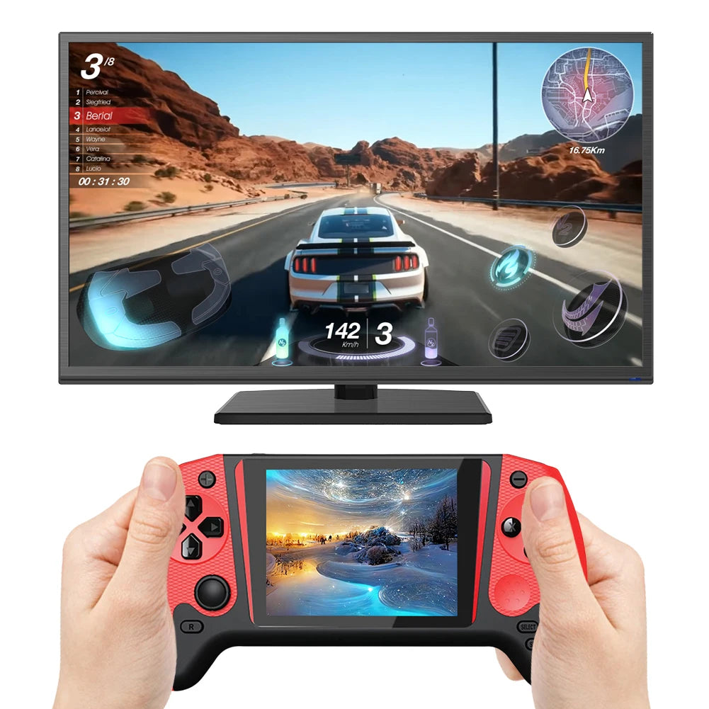 Gaming Console 3.5inch LCD Screen Built-in 500 Games Portable Game Console Video Game Console for Kids Adults for Single Player